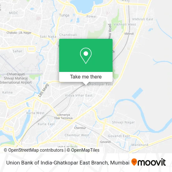 Union Bank of India-Ghatkopar East Branch map