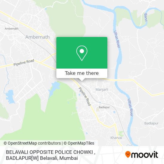 BELAVALI OPPOSITE POLICE CHOWKI , BADLAPUR[W] Belavali map