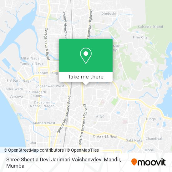 Shree Sheetla Devi Jarimari Vaishanvdevi Mandir map