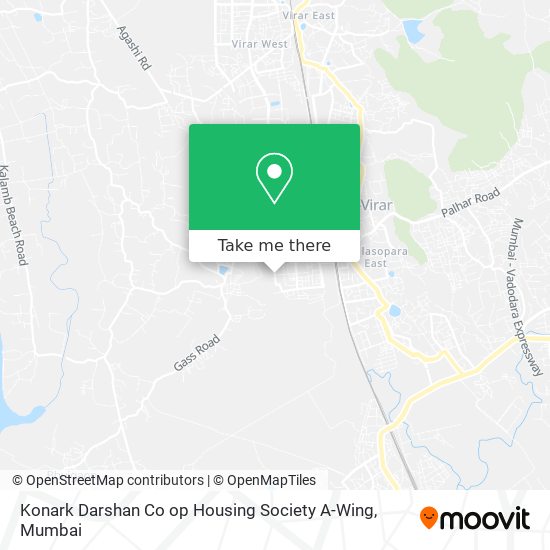 Konark Darshan Co op Housing Society A-Wing map