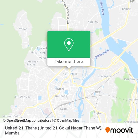 United-21, Thane (United 21-Gokul Nagar Thane W) map
