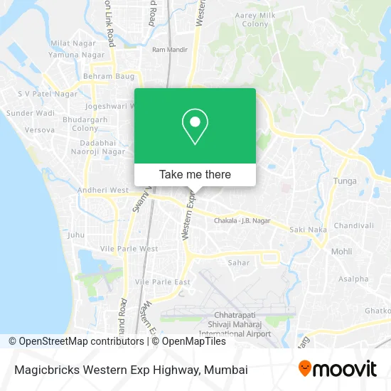 Magicbricks Western Exp Highway map