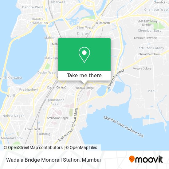 Wadala Bridge Monorail Station map