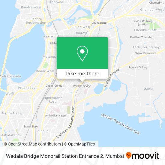 Wadala Bridge Monorail Station Entrance 2 map