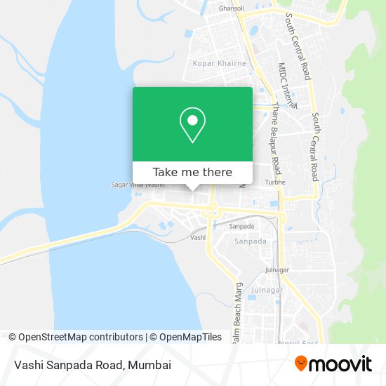 Vashi Sanpada Road map