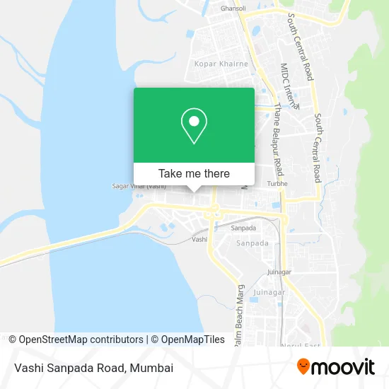 Vashi Sanpada Road map