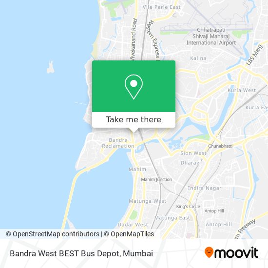 Bandra West BEST Bus Depot map