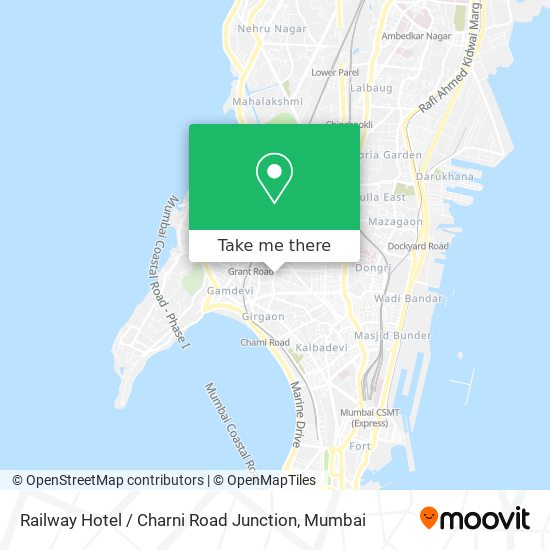 Railway Hotel / Charni Road Junction map