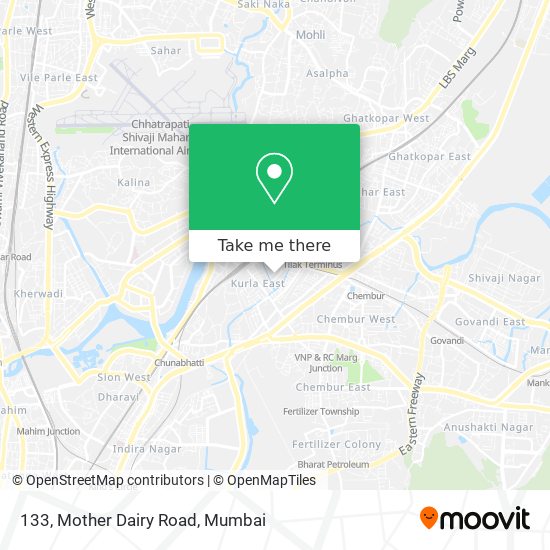 133, Mother Dairy Road map