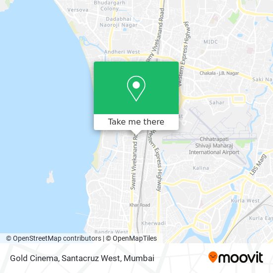 Gold Cinema, Santacruz West map