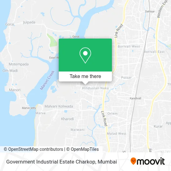 Government Industrial Estate Charkop map