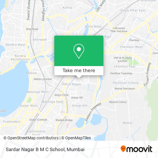 Sardar Nagar B M C School map