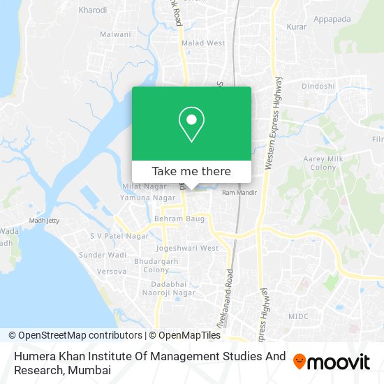 Humera Khan Institute Of Management Studies And Research map