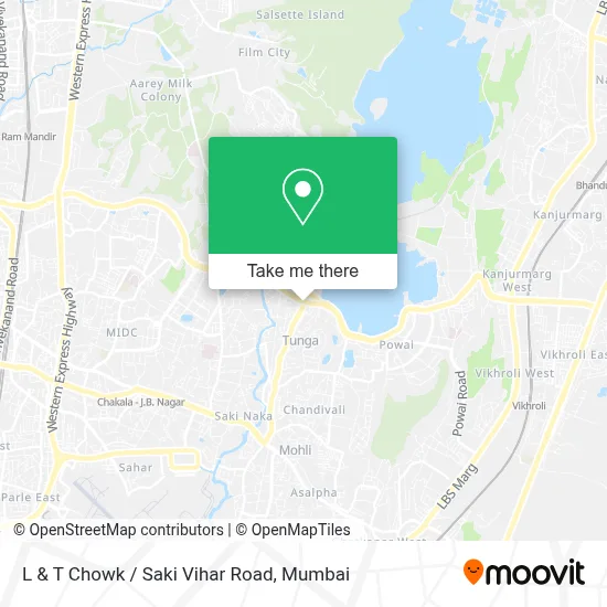 L & T Chowk / Saki Vihar Road map