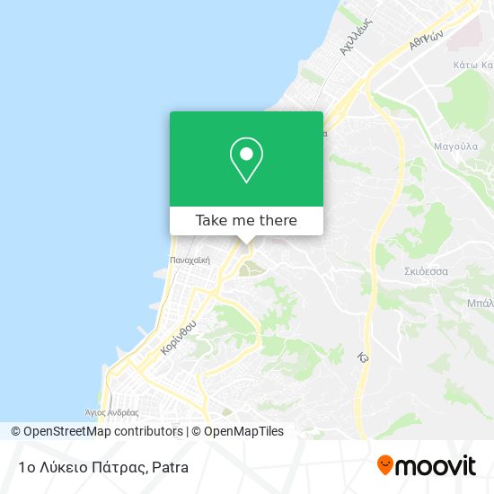 1ο Λύκειο Πάτρας map