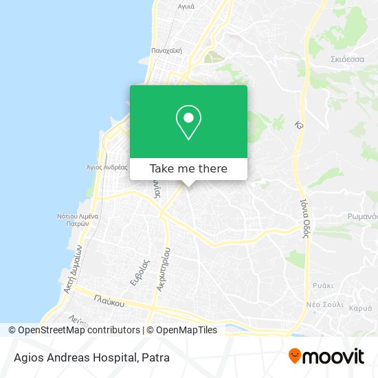 Agios Andreas Hospital map