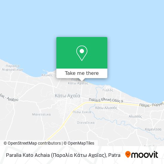 Paralia Kato Achaia (Παραλία Κάτω Αχαΐας) map