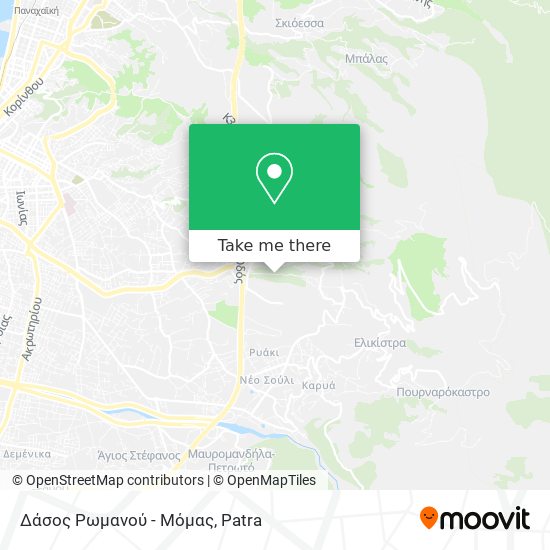 Δάσος Ρωμανού - Μόμας map