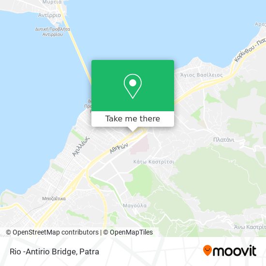 Rio -Antirio Bridge map