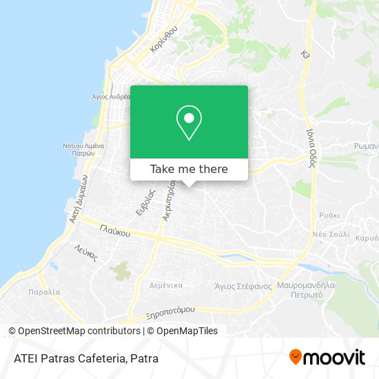 ATEI Patras Cafeteria map
