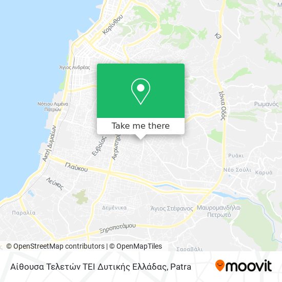Αίθουσα Τελετών ΤΕΙ Δυτικής Ελλάδας map