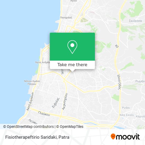 Fisiotherapeftirio Saridaki map