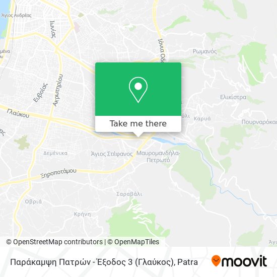 Παράκαμψη Πατρών - Έξοδος 3 (Γλαύκος) map