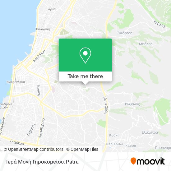 Ιερά Μονή Γηροκομείου map