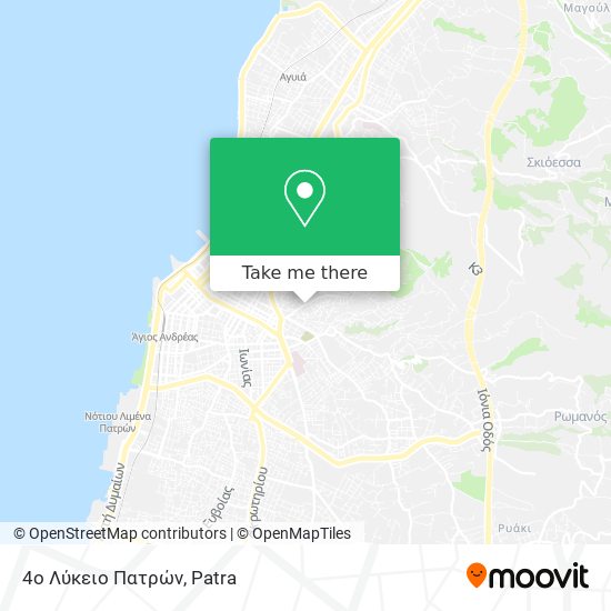 4ο Λύκειο Πατρών map
