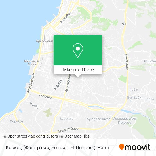 Κούκος (Φοιτητικές Εστίες ΤΕΙ Πάτρας ) map