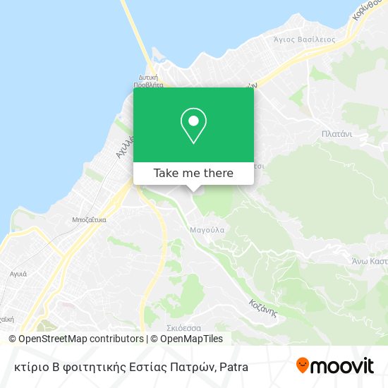 κτίριο Β φοιτητικής Εστίας Πατρών map