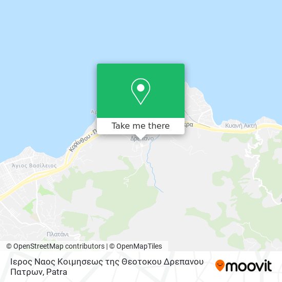 Ιερος Ναος Κοιμησεως της Θεοτοκου Δρεπανου Πατρων map