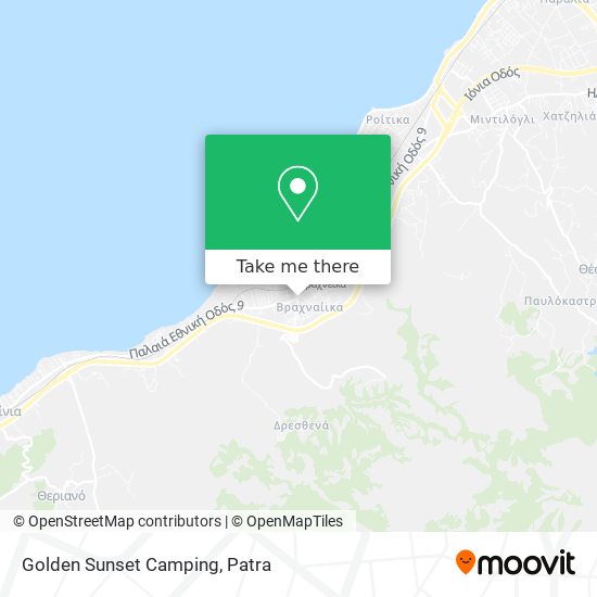 Golden Sunset Camping map