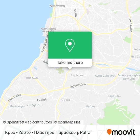 Κρυο - Ζεστο - Πλαστηρα Παρασκευη map