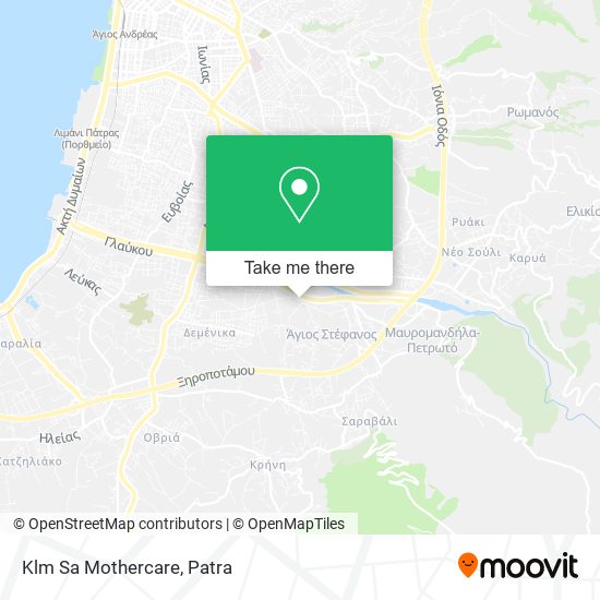Klm Sa Mothercare map