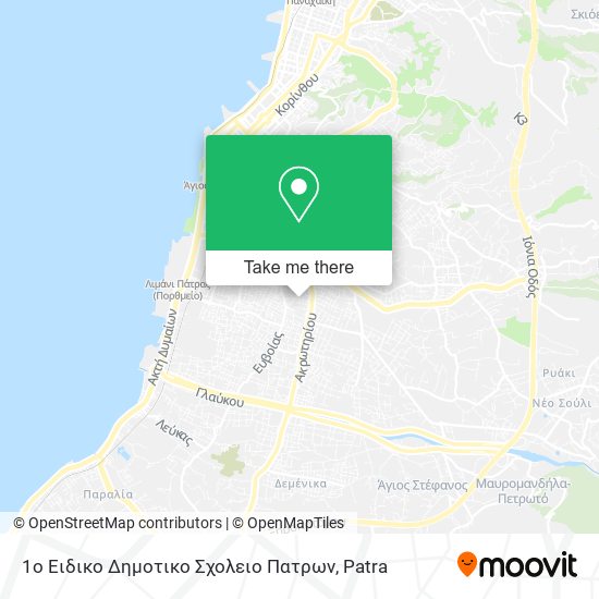 1ο Ειδικο Δημοτικο Σχολειο Πατρων map