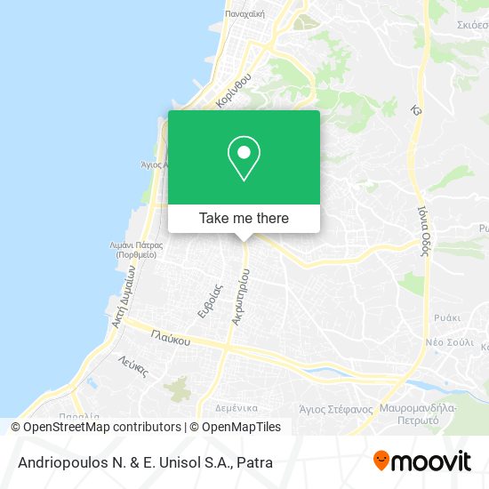 Andriopoulos N. & E. Unisol S.A. map
