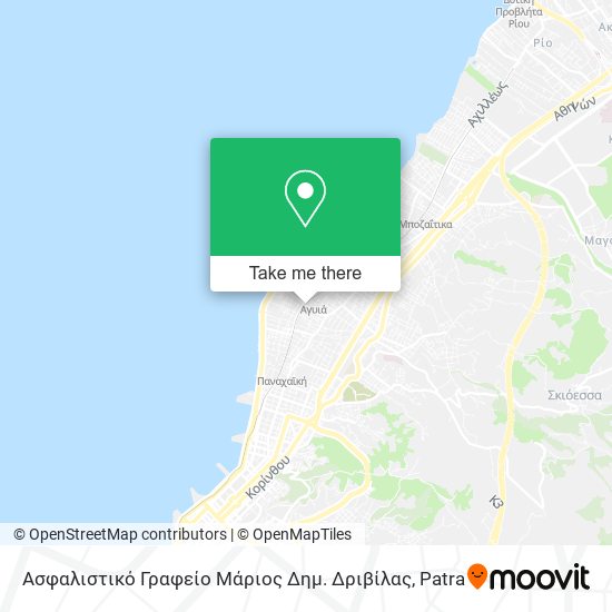 Ασφαλιστικό Γραφείο Μάριος Δημ. Δριβίλας map