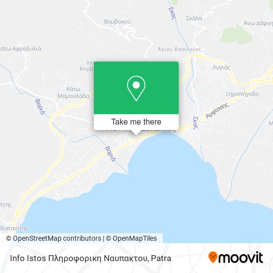 Info Istos Πληροφορικη Ναυπακτου map