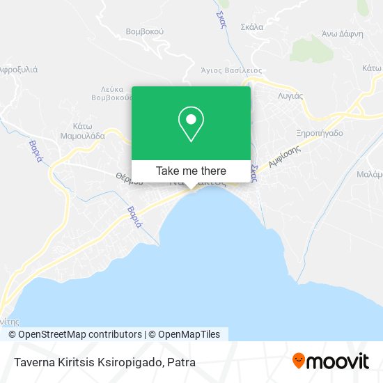Taverna Kiritsis Ksiropigado map