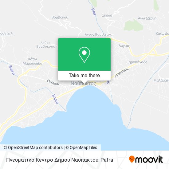 Πνευματικο Κεντρο Δημου Ναυπακτου map