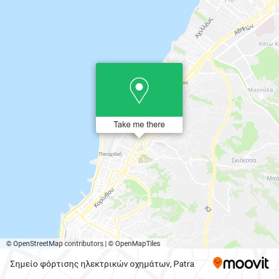 Σημείο φόρτισης ηλεκτρικών οχημάτων map