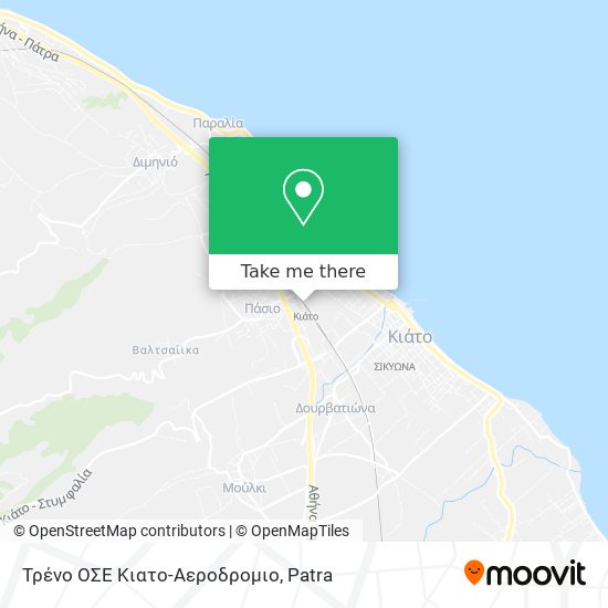 Τρένο ΟΣΕ Κιατο-Αεροδρομιο map