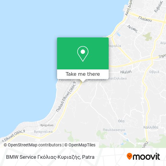 BMW Service Γκόλιας-Κυριαζής map