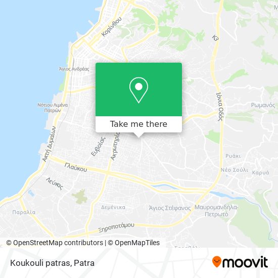 Koukouli patras map