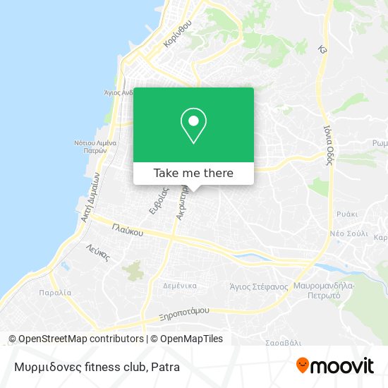 Μυρμιδονες fitness club map