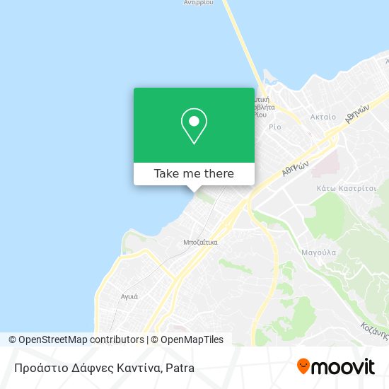 Προάστιο Δάφνες Καντίνα map