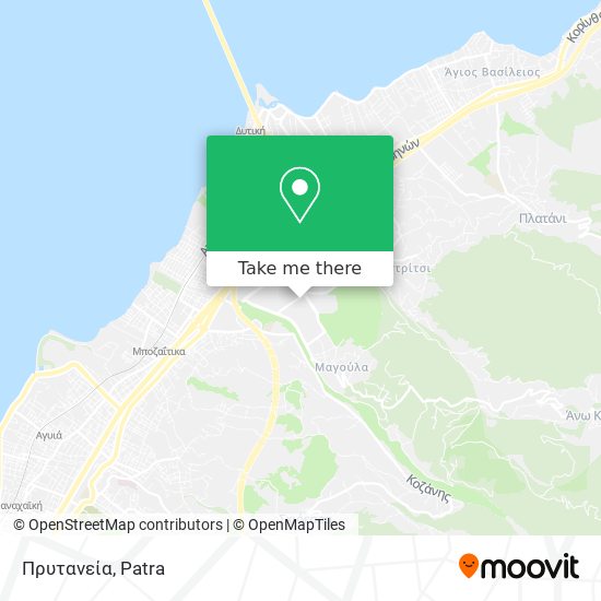 Πρυτανεία map