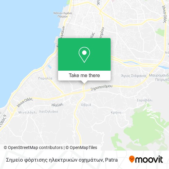 Σημείο φόρτισης ηλεκτρικών οχημάτων map