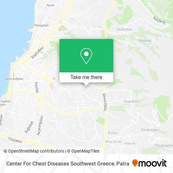 Center For Chest Diseases Southwest Greece map